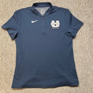 Nike Dri-FIT Utah State Track & Field 1/4 Zip Short Sleeve Top Navy AQ3545-420 M